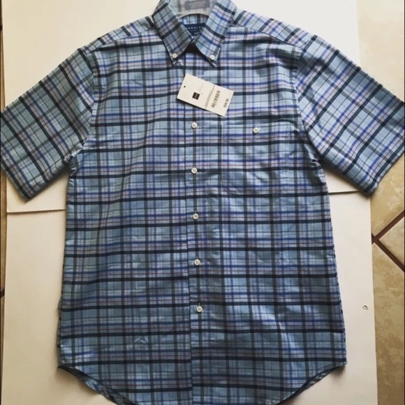Town Craft Button Up Short Sleeve Shirt Size - Picture 2 of 2